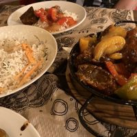 Seitan chil with rice at Tulsi in Barcelona