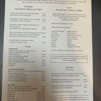 Vegan Menu at Baileys 2 in Bury St Edmunds