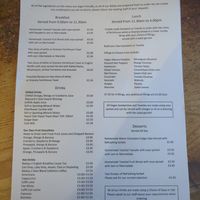 Vegan menu at Baileys 2 in Bury St Edmunds