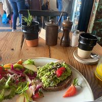 Avocado toast (came with 3 slices, I ate them too quickly before taking a pic!) at Mandala in Essaouira