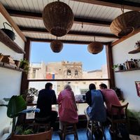 Upstairs terrace at Mandala in Essaouira
