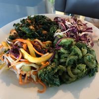 Large selection of salads at Triangle Cafe and Bar in South East London
