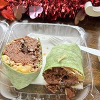 Vegan BBQ veggie burrito  at Juice N Blendz in Massapequa