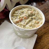 Vegan broccoli cheddar soup  at Juice N Blendz in Massapequa