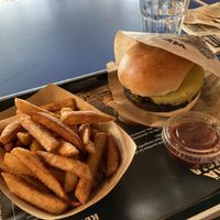 Bronx burger and chips   at Social Burgerjoint in Helsinki