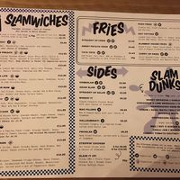 Menu   at The Slamwich Club in Stoke-on-trent