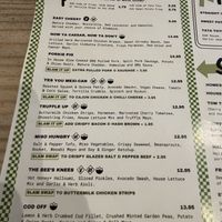 Menu   at The Slamwich Club in Stoke-on-trent