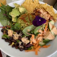 Mexican salad, the nachos were good  at Seed and Soul in Dingle