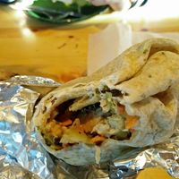 vegan burrito at Stellar Brew and Natural Cafe in Mammoth Lakes