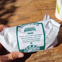 Vegan Breakfast Burrito at Stellar Brew and Natural Cafe in Mammoth Lakes