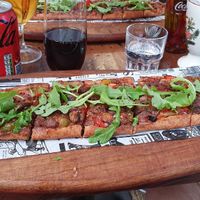 Vegan steak pide. at Black Pide in Paris
