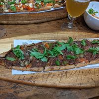 Vegan meat pide at Black Pide in Paris