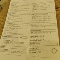 menu at Black Pide in Paris