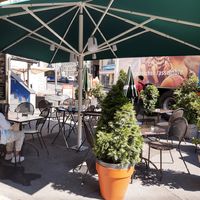 Outdoor seating at Acai Concept in Lausanne