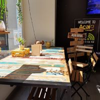 Indoor seating at Acai Concept in Lausanne