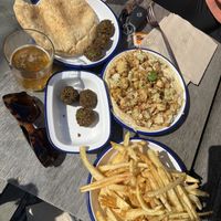 Cauli bowl, fries and falafel 1/2 portion  at Pitot in Limassol