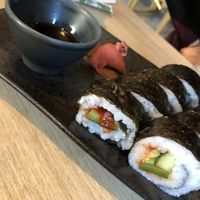 spicy avocado futomaki at Tloft in Ljubljana