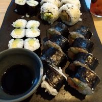 Sushi plate at Tloft in Ljubljana