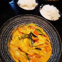 Red curry with tofu at Tloft in Ljubljana
