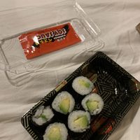 avocado sushi  at Tloft in Ljubljana