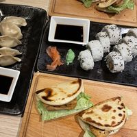 Get the veg (tofu) steamed buns!!   at Tloft in Ljubljana