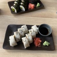 grill double tofu roll and spicy avocado futomaki at Tloft in Ljubljana