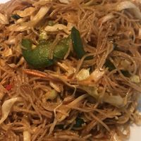 rice noodles with vegetables  at Tloft in Ljubljana