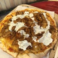 Vegan pizza kebap at Amara in Freiburg