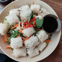 Fried spring rolls with noodle salad. at Eatnam - Sankt Paulsgatan in Stockholm