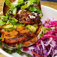 Tandoori burger at The Hedgerow Hound in Plymouth