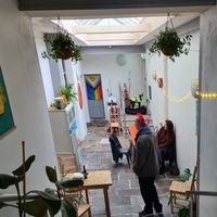 Cafe seating at The Hedgerow Hound in Plymouth