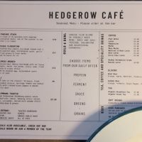 Menu  at The Hedgerow Hound in Plymouth