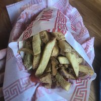 Vegan gyros pita at Mikos Gyros in South West London