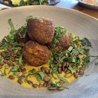 Sweet potato bahji  at The Beehive in Keel