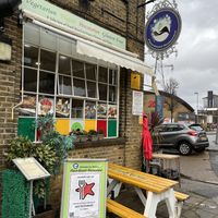 Side of restaurant #Veganuary at Assisted by Nature in South West London