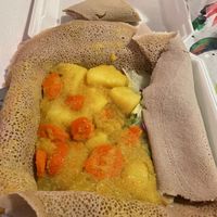 Vegan Atkilt plus  Injera at Lalibela in Sioux Falls