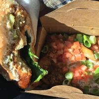 Buffalo Chickun, supreme fries at Odd Burger in Windsor