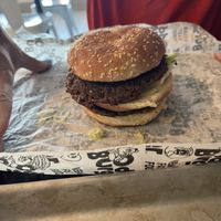 Their version of a Big Mac, minus cheesee  at Odd Burger in Windsor