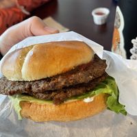 Preposterous burger without onions   at Odd Burger in Windsor