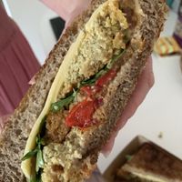 Falafel sandwich, wow so delicious!!! at NATORG Café in Clayfield