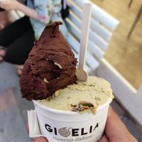 Pistachio and Dark Chocolate at Gioelia Cremeria in Fuengirola