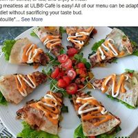 Smoked Vegan Duck Quesadilla  at ULB Café in Pattaya
