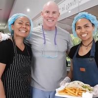 Joe and crew at ULB Café in Pattaya