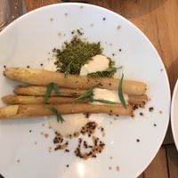Asparagus basted in miso   at Tero in Brussels
