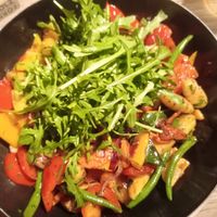 Gnocchi with roasted veggies, rucola at Fuxn in Salzburg