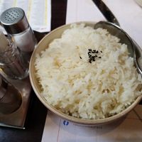 White rice, black sesame seeds at Yuen Restaurant in Salzburg