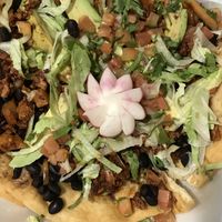Mexican Pizza w/vegan Al Pastor (I think 😊) at El Azteca Mexican Deli in Poughkeepsie