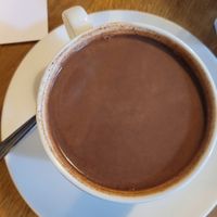 hot chocolate with oat milk at SmetanaQ Cafe & Bistro in Prague