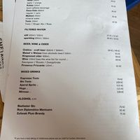 Menu at SmetanaQ Cafe & Bistro in Prague