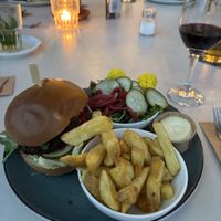 Vegan falafel burger   at DeDAKKAS in Haarlem